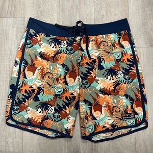 Patagonia Mens Board Shorts Colorful Tie Waist